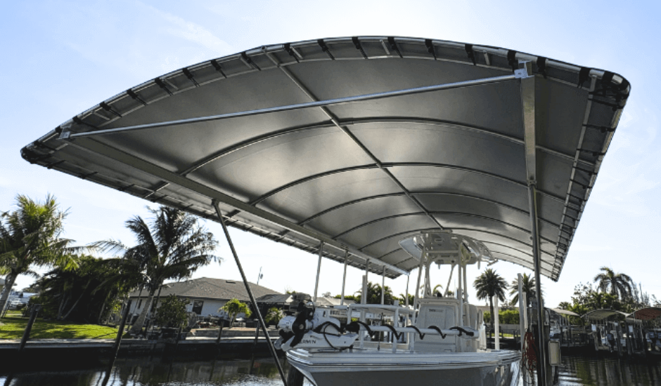 Boat Lift Cover Installation in Cape Coral FL