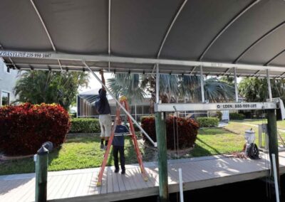 Boat Lift Cover Installation