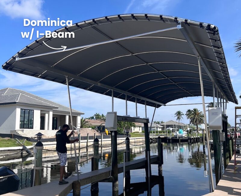 Dominica w I-Beam Boat Lift Canopy Dominica w I-Beam Boat Lift Canopy