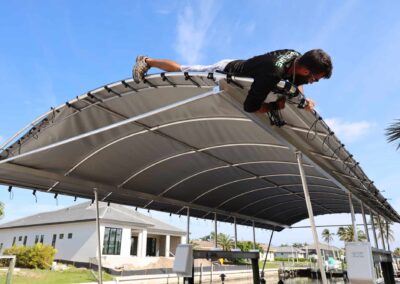 Hurricane Boat Lift Canopy Removal
