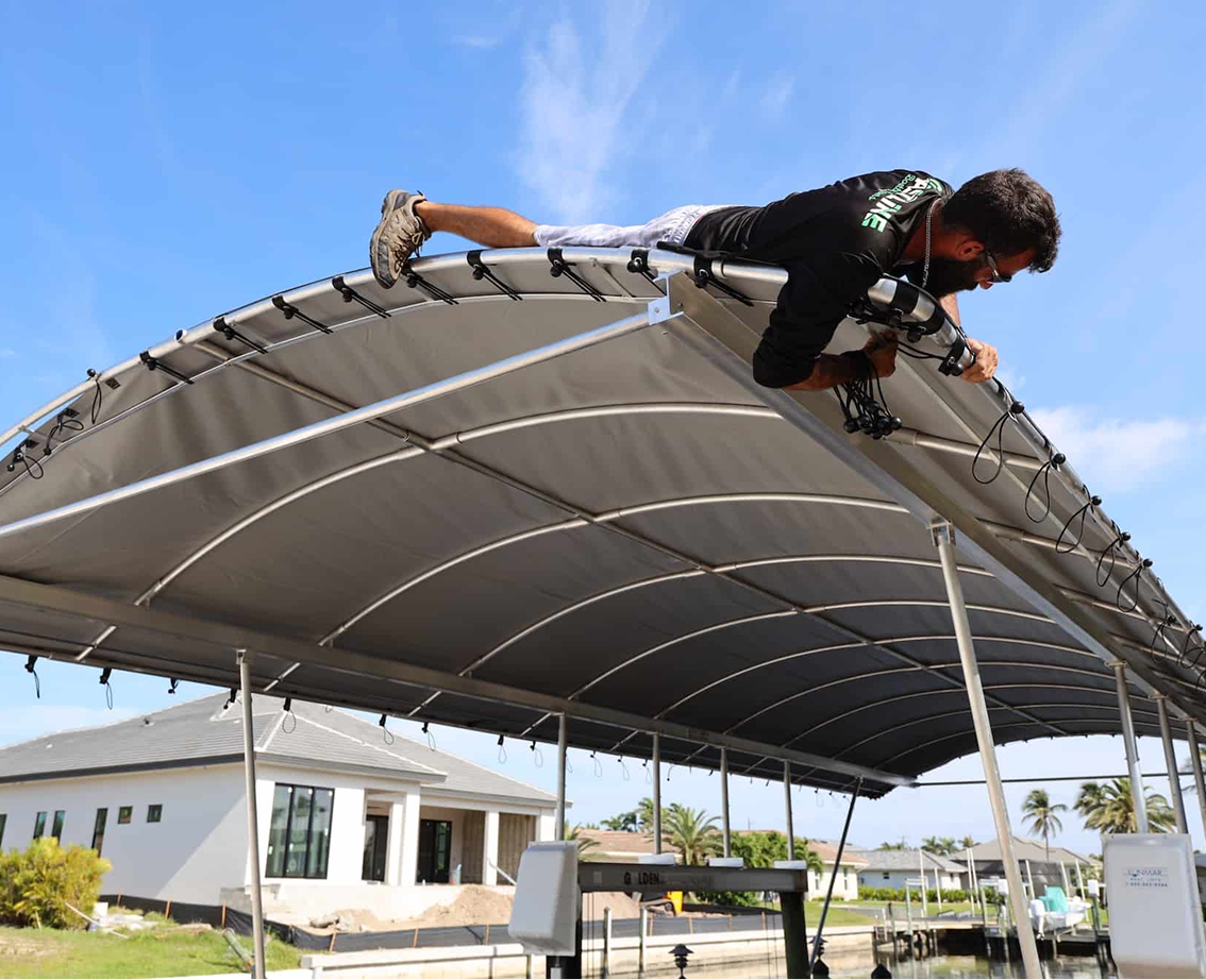 Boat Lift Canopy and Cover Repairs, Replacements, and Maintenance 